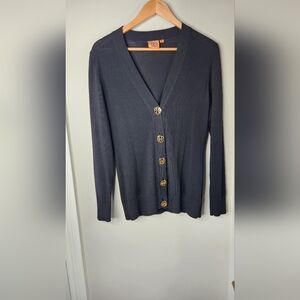 Tory Burch black and gold Medium Cardigan